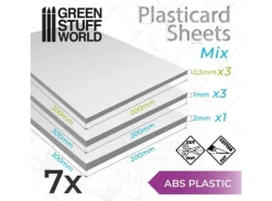 ABS Plasticard Sheets Mix - A4 (7 ark)