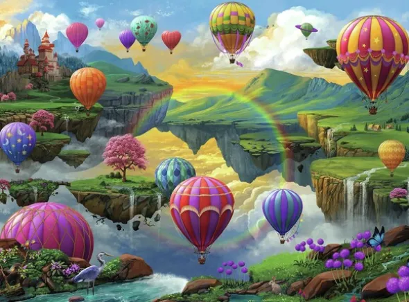 Air Balloon Valley 500 biter Puslespill