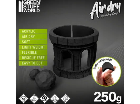 Air Dry Foam Clay 250g - Black