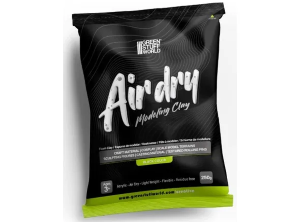 Air Dry Foam Clay 250g - Black