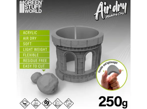 Air Dry Foam Clay 250g - Grey