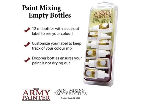 Army Painter Paint Mixing Empty Bottles