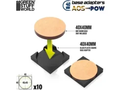 Base Adapter Round to Square 40mm