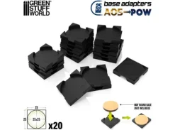 Base Adapter Round to Square 25mm