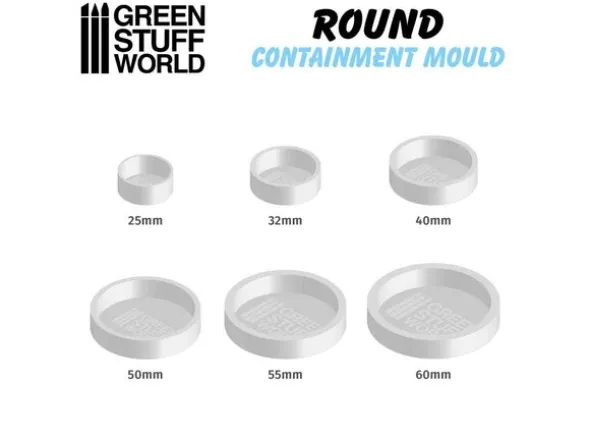Bases Containment Moulds Round x6