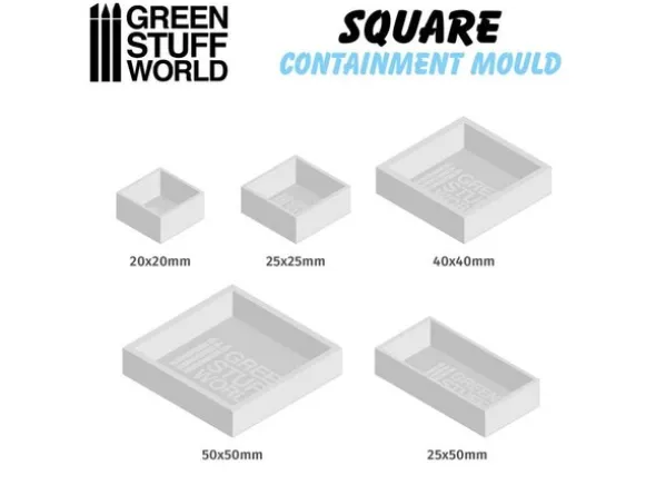 Bases Containment Moulds Square x5
