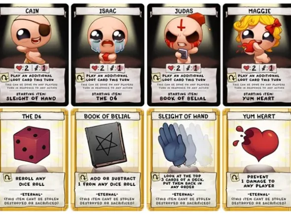 Binding of Isaac Four Souls Brettspill