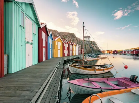 Boathouses in Smogen 500 biter
