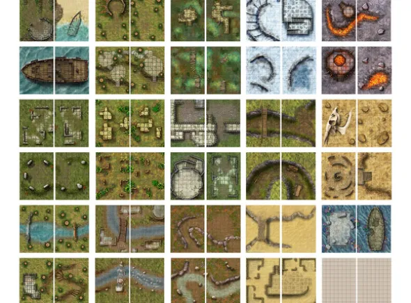 Book of Battle Mats BIG Wrecks/Ruins
