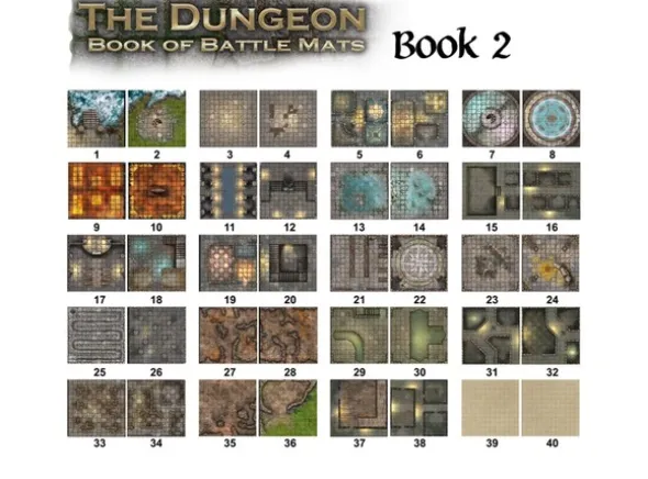 Book Of Battlemats DUNGEON - 80 sider