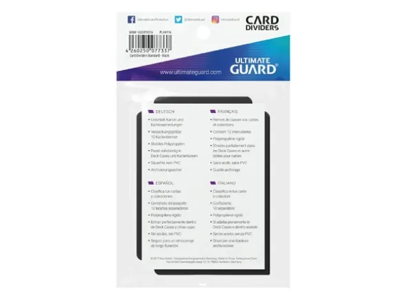 Card Dividers x10 Svart