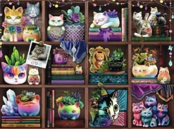 Cubby Cats and Succulents 500 biter