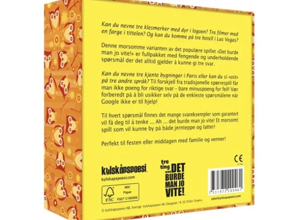 Det burde man jo vite Tre ting