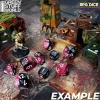 D6 12mm Dice Purple Swirl - 36 stk