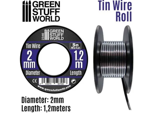 Flexible Tin Wire Roll - 2mm (1,2 meter)