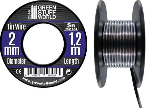Flexible Tin Wire Roll - 2mm (1,2 meter)