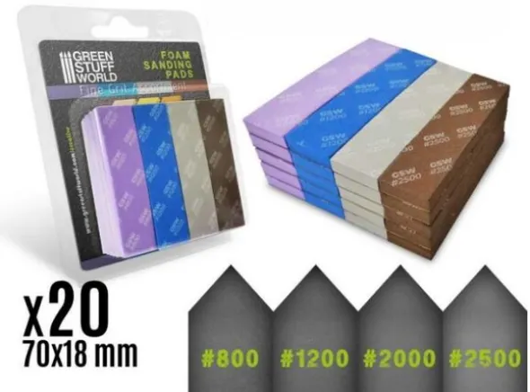 Foam Sanding Pads FINE GRIT x20