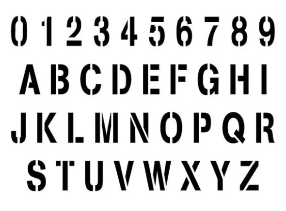 Hobby Stencils Stamp Font