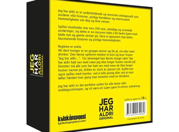 Jeg Har Aldri - Original - Kortspill