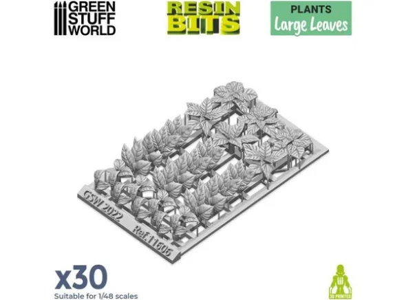Large Leaves 3D Printed (30 stk) 1:48