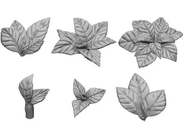 Large Leaves 3D Printed (30 stk) 1:48