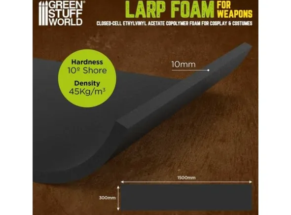 LARP Foam for Weapons - Black (Soft)