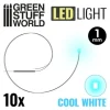 LED Light Cold White - 1mm (10 stk)