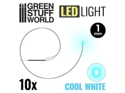 LED Light Cold White - 1mm (10 stk)