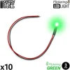 LED Light Green Flickering 3mm (10 stk)