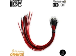 LED Light Orange Flickering 3mm (10 stk)