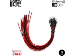 LED Light Red Flickering 3mm (10 stk)