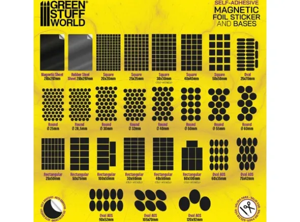 Magnetic Bases - 30x30mm (54 stk)