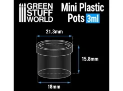 Mini Plastic Pots - 3 ml (24 stk)