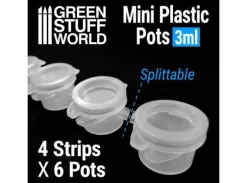 Mini Plastic Pots - 3 ml (24 stk)