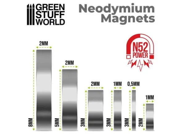 Neodymium Magnet 3x2mm - 100 stk