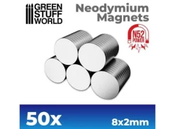 Neodymium Magnet 8x2mm - 50 stk
