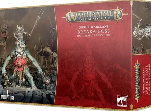 Orruk Warclans Breaka Boss on Mirebrute