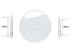 Plastbaser Clear Oval 35x30/Flying Stem