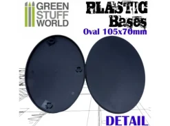 Plastbaser Svart Oval 105x70mm (4 stk)