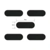 Plastbaser Svart Oval 70x25mm (5 stk)