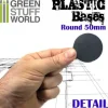 Plastbaser Svart Round - 50mm (5 stk)