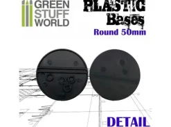 Plastbaser Svart Round - 50mm (5 stk)