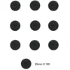 Plastbaser Svart Round - 25mm (100 stk)