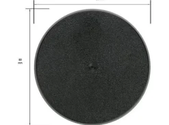 Plastbaser Svart Round - 80mm (1 stk)