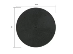 Plastbaser Svart Round - 130mm (1 stk)