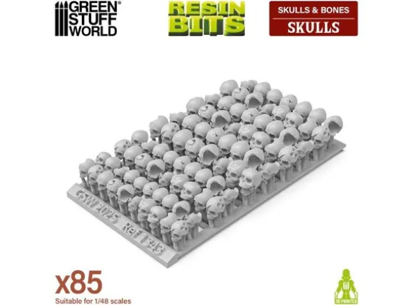 Resin Hodeskaller Skulls - 85 stk