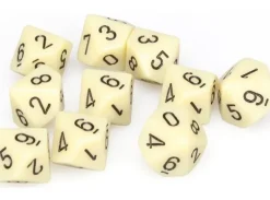 RPG Dice D10 Terning 0-9 - 10stk 16 mm