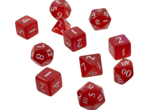 RPG Dice Set Eclipse 11 Apple Red