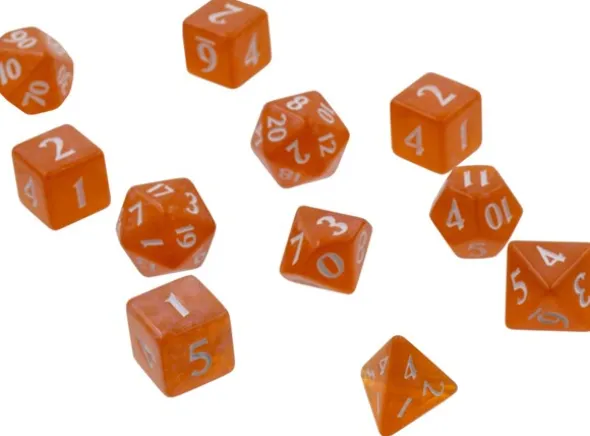 RPG Dice Set Eclipse 11 Pumpkin Orange