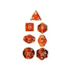 RPG Dice Set Oransje/Hvit - 7 stk